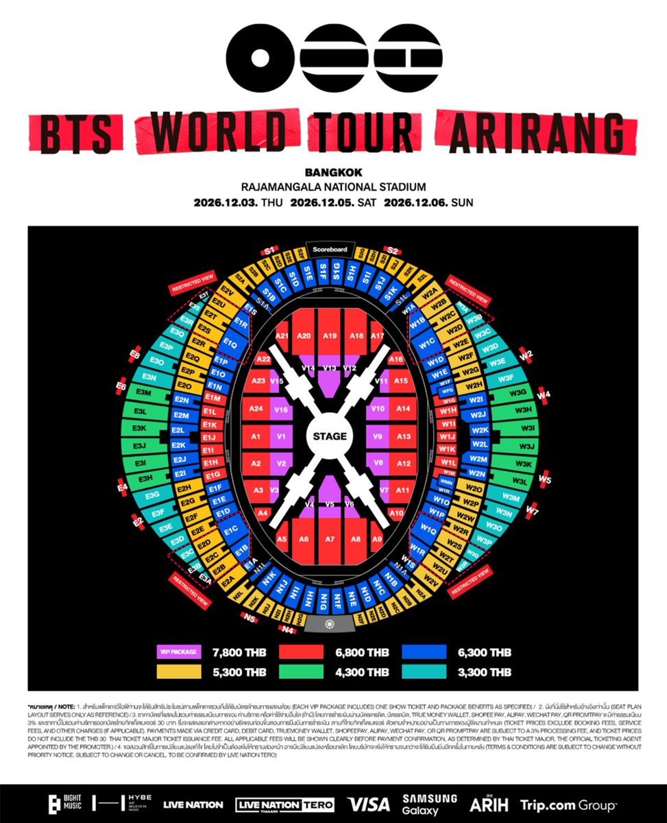 Giftautodealers's tweet photo. 💜ARMY WTS💜

#BTS WORLD TOUR 'ARIRANG' IN BKK🇹🇭

🎫Tickets available 
🎟️ Zone 7800
🎟️ Zone  6800

🌍local &amp; international fans
🤝Smooth transaction process

📩DM
#방탄소년단 #BTSinBKK
#BTS_WORLDTOUR
#BTS_WORLDTOUR_BANGKOK
#ARIRANGINBANGKOK
#BTS_WORLDTOUR https://t.co/6lDqeSAGmp