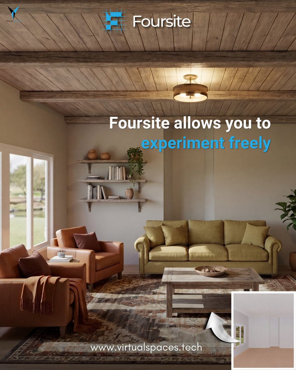 VirtualSpacesIn's tweet photo. 📐No warped AI geometry or floating walls.

Foursite uses a geometry-first engine. What you see is mathematically accurate.📏

• Zero hallucinations 
• Proper scale

👉Sign up here: https://t.co/lJio8hkKcU

#AI #InteriorDesign #Foursite #VirtSpaces #2Dto3D #FloorPlanTo3D https://t.co/DlzYAEMzFW