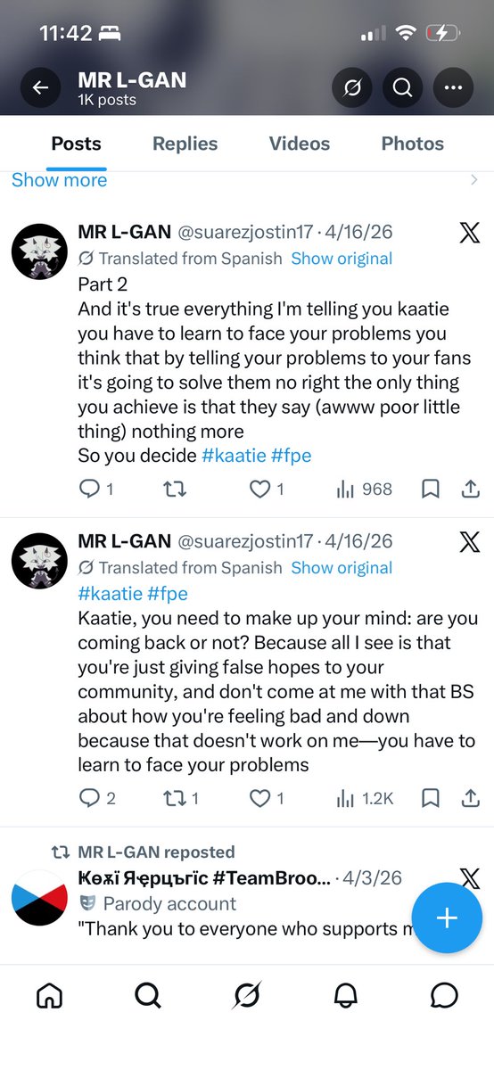 Comedyclock1450's tweet photo. This is a disaster And dude is a total bitch the second I tried viewing his post. This is the first thing I see. And I have to say wow dude this disrespecting Katie‘s choices like a real hater would! >:( so I’m begging to someone please block this son of a bitch https://t.co/7KbzF0gnO9