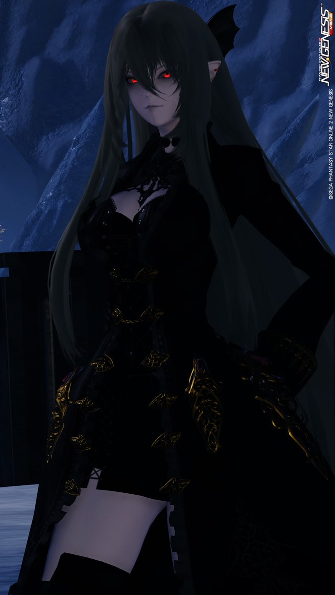 ErinaVlad's tweet photo. #メンテの日なのでｓｓを貼る 
#PSO2NSG_SS 
階段を使って左足だけ乗せてロビアクの背中を合わせるの3番目と待機の腰に手を当てる4Revを使って撮っただけのSS https://t.co/K9JWm6kJ3i