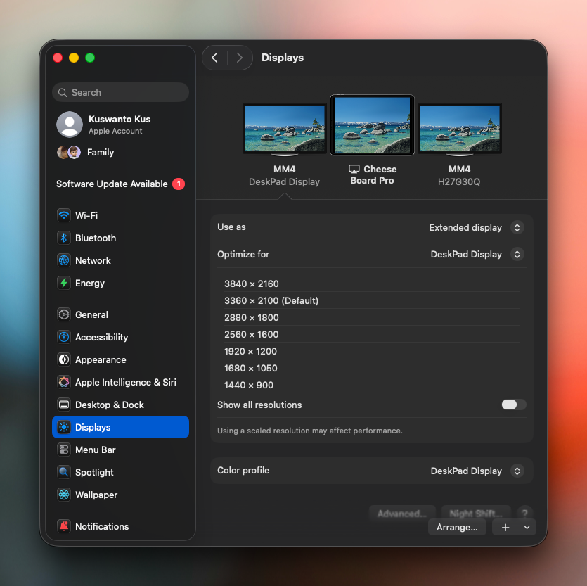 WantoW0RK's tweet photo. Used Sidecar for months before finding DeskPad. Virtual desktop at any resolution, mirror to iPad. Finally feels like a real monitor.

Best Sidecar setup you've found?

-
Free on GitHub.
https://t.co/lvgovFJ9rx https://t.co/m76Orp99zi