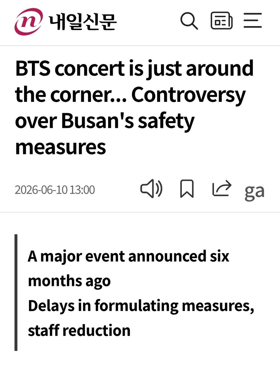 Yoonginapuppy2's tweet photo. 🔴🚫😡 Pay attention to this, because this is a big 💣 one:

The Busan city gov ONLY started preparing for BTS FESTA on June 5, even though they had known about the event SINCE January. *Now they're trying to blame HYBE.* According to them, HYBE only provided the emergency action plan at the end of May. HOWEVER, HYBE is ONLY responsible for security INSIDE the event venue and stadium, since they rented the space! External security, crowd control, and traffic management are the responsibility of the local government‼️‼️

🔹️And Because Busan started preparations at the last minute, they ended up reducing personnel and are even relying on volunteers.

In particular, the city has faced controversy over the forced recruitment of public officials. During the recruitment process for approximately 900 city hall employees, the policy was announced unilaterally, which triggered internal opposition. When the public officials' union issued a statement demanding the withdrawal of mandatory staffing for a private event and protested to the deputy mayor, the system was changed to voluntary participation.

⬇️⬇️