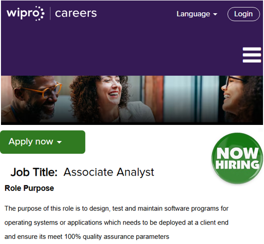 fjafreshers's tweet photo. 🔥 Wipro #HiringFreshers
💼 Associate Analyst
🎓 Bachelor’s / Master’s Degree
👶 Freshers & Experienced (0–2 Years)
🔗 Apply: https://t.co/TWCkc5CA7q
👉 Follow for daily fresher & MNC jobs
#Wipro #AssociateAnalyst #FreshersJobs #OffCampus https://t.co/8Qi5LUhocG