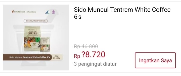 berburusales's tweet photo. Rp18.720
⏰12:00
Stok 5

Sido Muncul Tentrem White Coffee 6's 
https://t.co/h9e6k7q5Je https://t.co/3T54Qbktc0