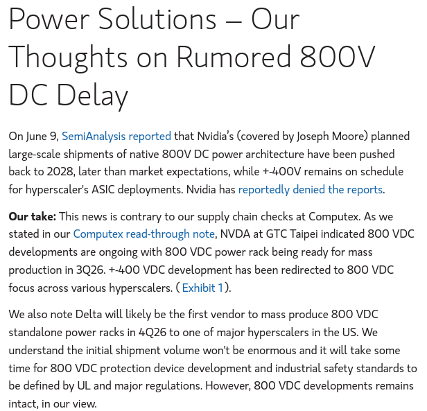 LeroyGroffier's tweet photo. DC POWER UPGRADE FUD:  Market weakness begets fear and shortens investor duration, hence tendency to question pie in the sky technology stories.  Power transition to 800V seeing some negative press and power names e.g., DELTA $2308; ROHM $6963; $485A; passives in general -- impacted