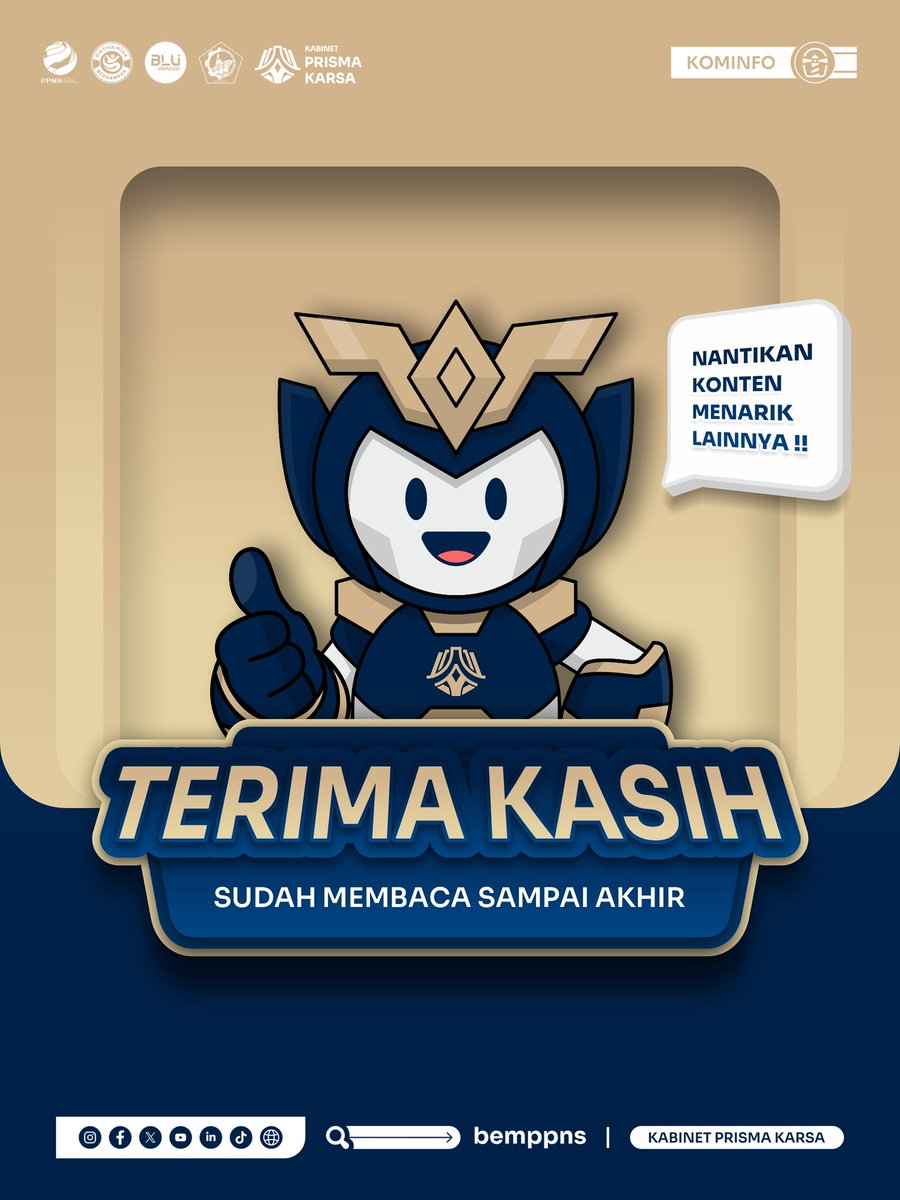 bemppns's tweet photo. Setiap unggahan dan interaksi di media sosial adalah kesempatan untuk menginspirasi, berbagi wawasan, dan menciptakan dampak positif. Gunakan teknologi secara bijak untuk menyebarkan kebaikan dan memperkuat persatuan.

#PPNSSUCCES
#BEMPPNS
#PRISMAKARSA
#HARISOSIALMEDIAINDONESIA https://t.co/lxacO7dEEc