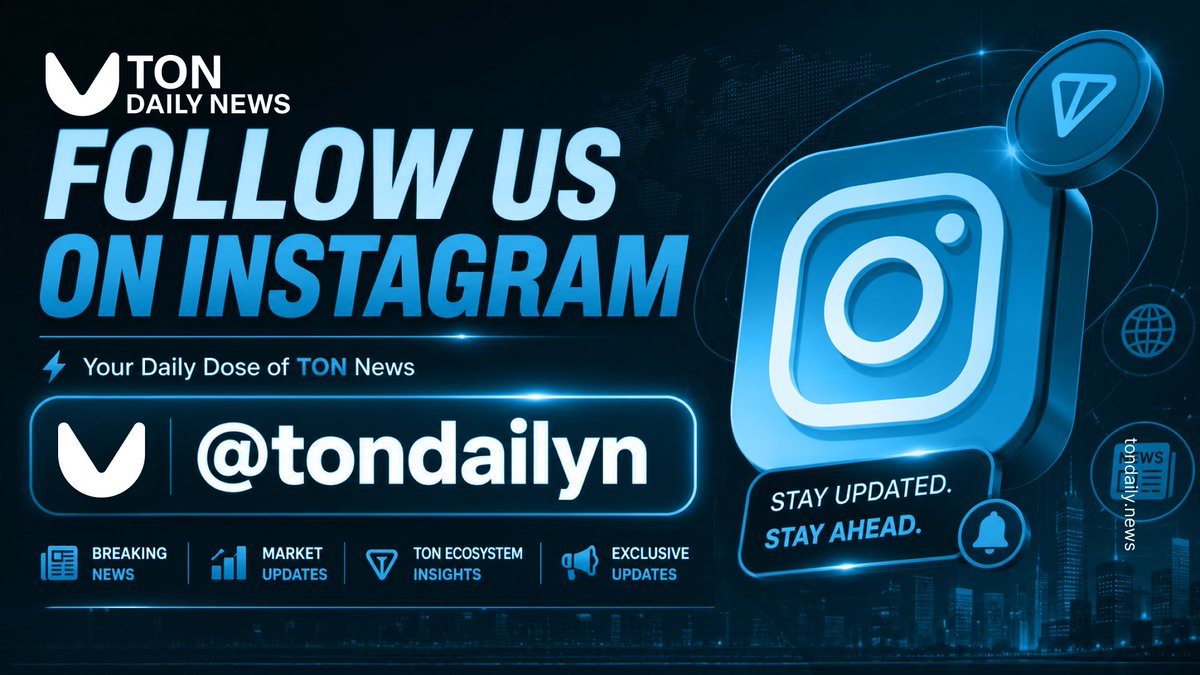 TonDailyN's tweet photo. π Stay Ahead with TON Daily!
β‘ Breaking TON Ecosystem News
π Market Updates & Analysis
π₯ Real-Time Alerts & Community Updates
π Follow us:
πΈ Instagram: @tondailyn
#TON #Toncoin #TONDaily #Crypto #Web3 #Blockchain #TONNews #CryptoNews #TONCommunity π https://t.co/5uliIqWIqY