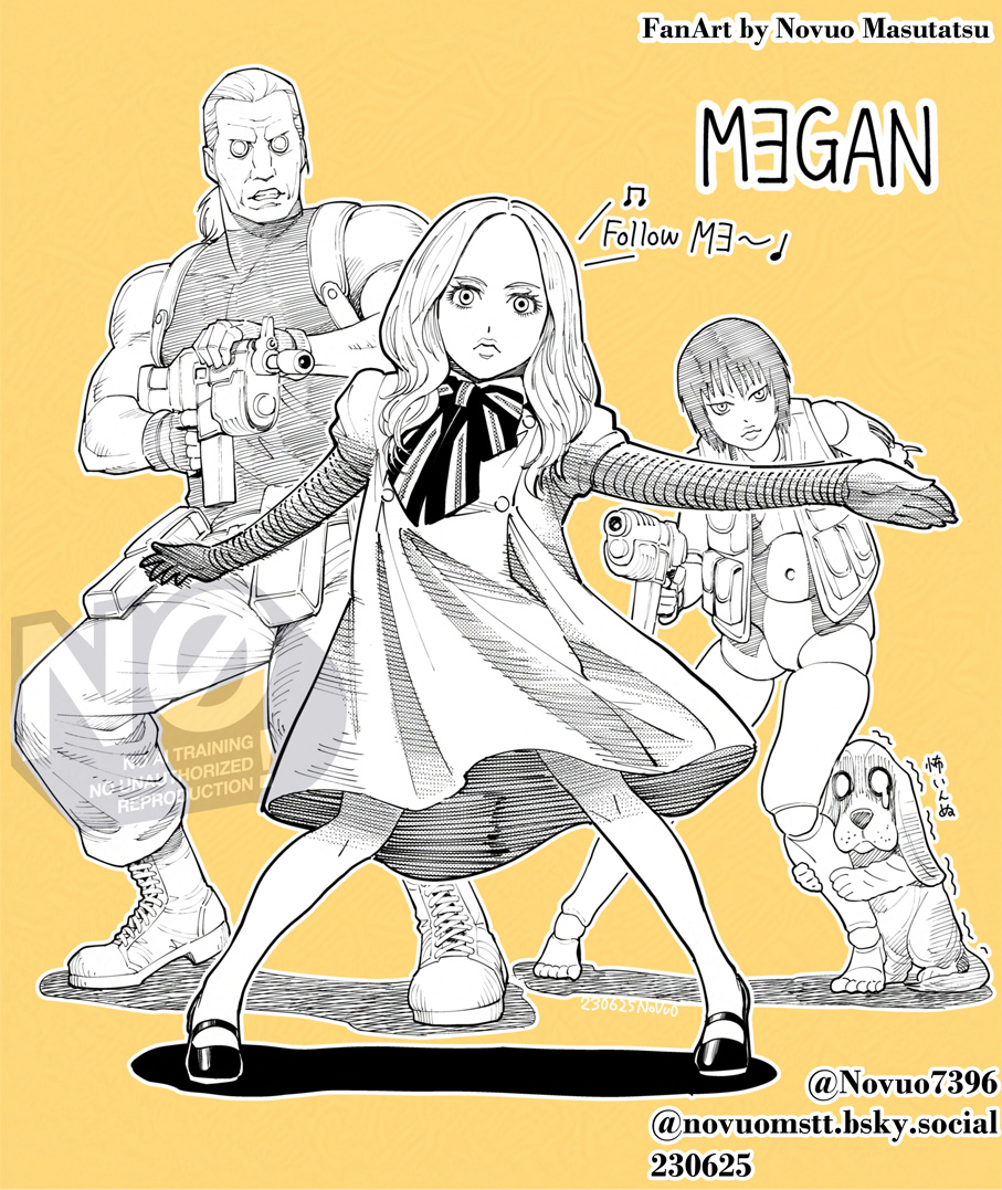 Novuo7396's tweet photo. #ロボットの日
#M3GAN
２のほうもあります https://t.co/n5DmmdCvE9