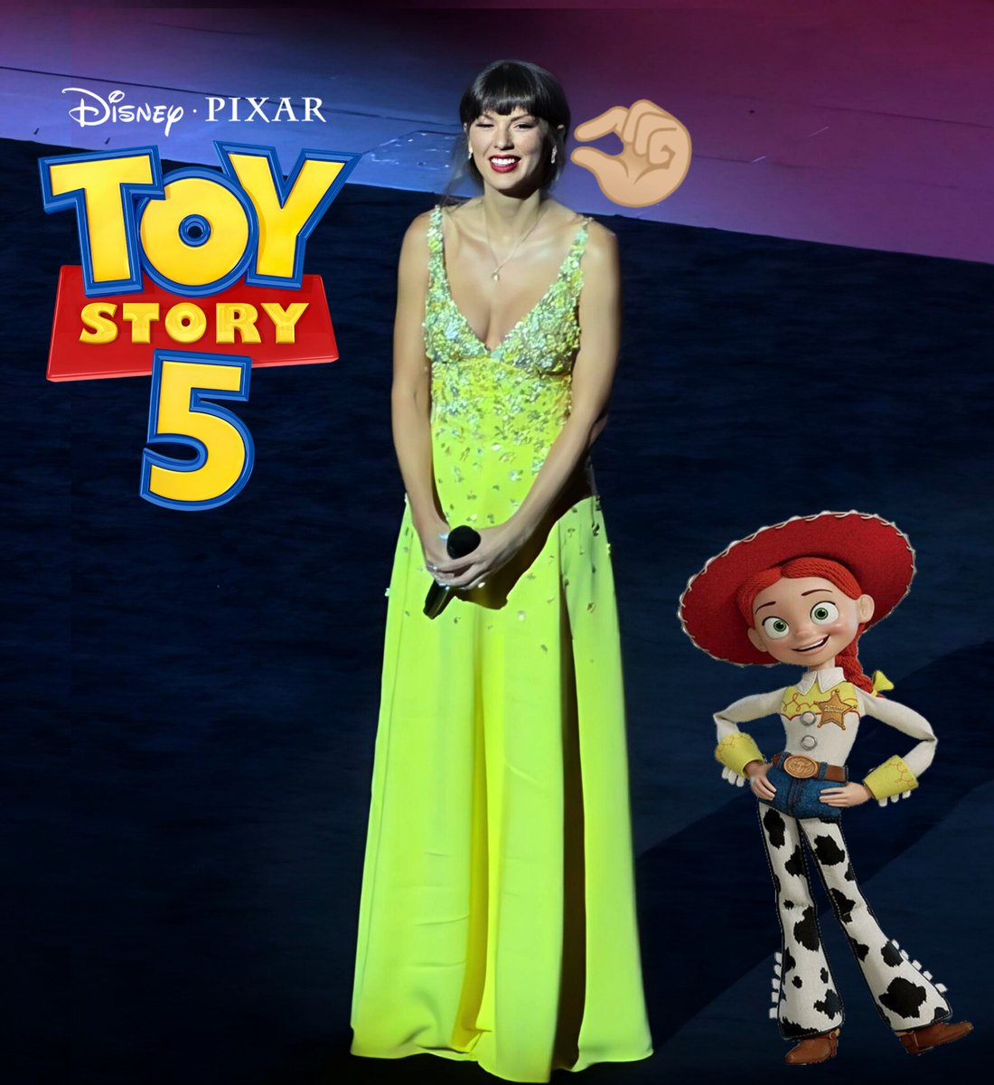 DeboDemGam's tweet photo. 🤏🏼🤏🏼🤏🏼 🥺 Taylor in Toy Story 5 end credits https://t.co/vsYmT9N3Xc