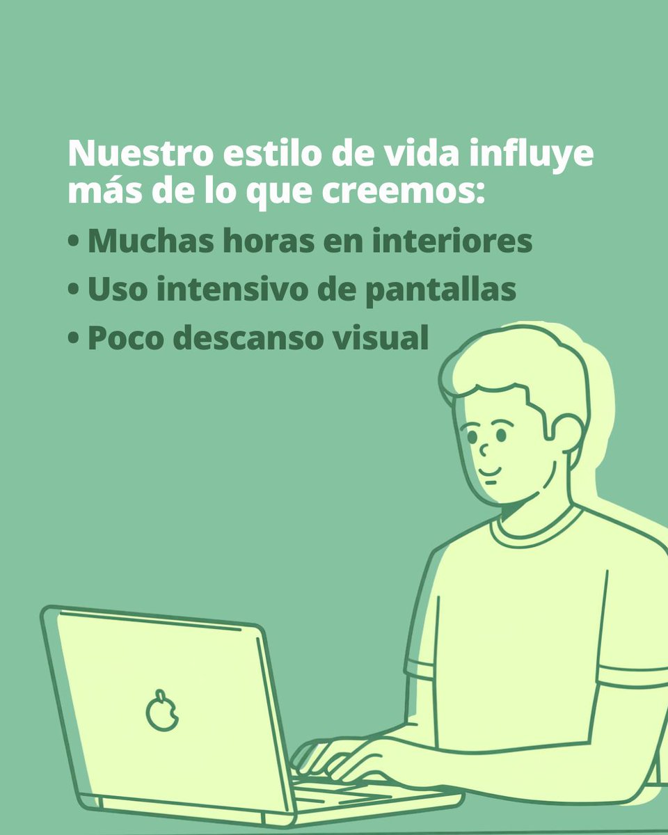 A_VisionYvida's tweet photo. No es casualidad. Nuestro estilo de vida tiene mucho que ver: pantallas, menos luz natural, más trabajo en distancias cortas.

En el #DíaDeLaMiopía queremos poner el foco en lo importante:
👉 entenderla es el primer paso para frenarla.
👇 https://t.co/8VSIm1ZfyB