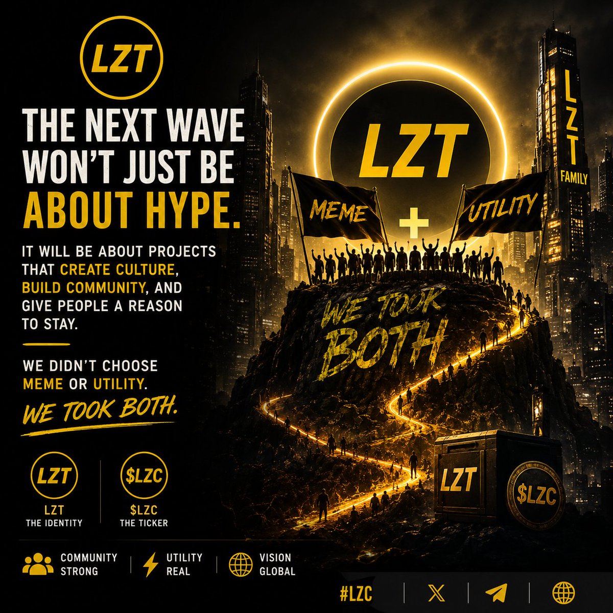 LaziToken's tweet photo. The next wave won’t just be about hype.

It will be about projects that create culture, build community, and give people a reason to stay. ⚡

We didn’t choose meme or utility.

We took both. 🟡

LZT = the identity
$LZC = the ticker

#LZC #Solana #Crypto #Raydium #We https://t.co/5wl5FmvhgM