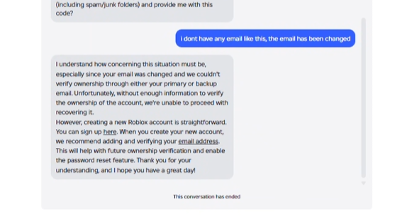 VanillaTheThing's tweet photo. Can we PLEASE PLEASE spread how stupid Roblox's new AI support is? My friend got h4cked off his account which held hundreds of thousand of Robux, and this is the shit he gets back, no human support, no help, no tickets, just an AI that looks like its mocking him.
@Roblox #roblox https://t.co/TS2penil4J