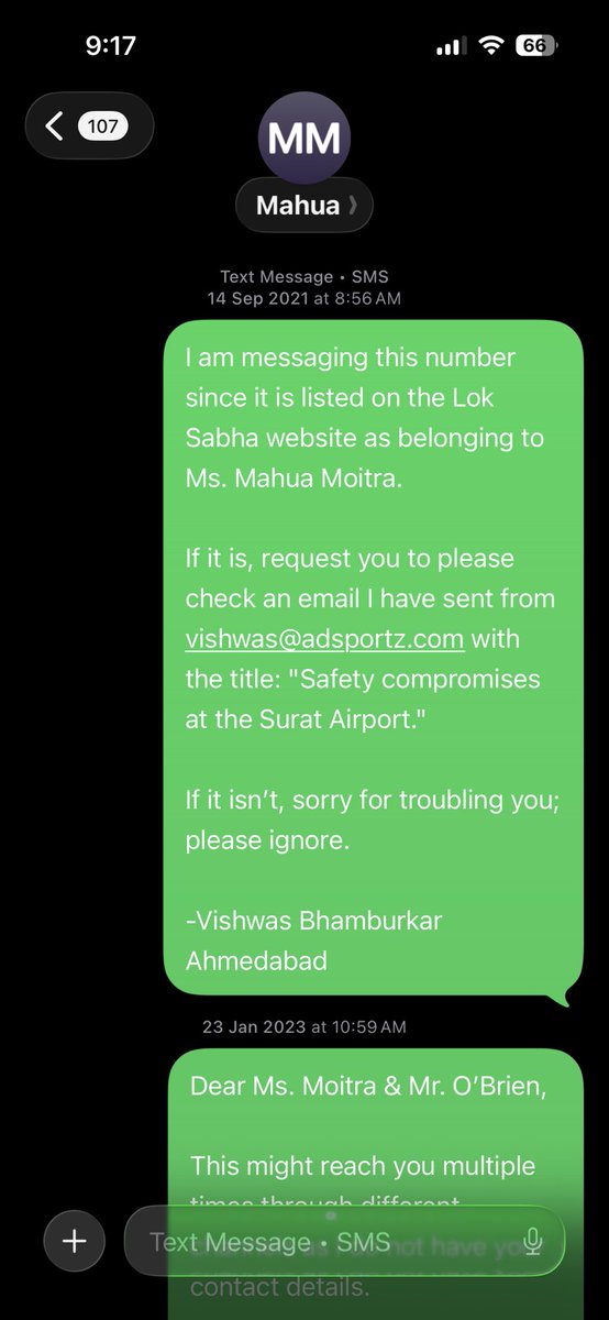 bvishwas's tweet photo. Probably @MahuaMoitra doesn’t remember - neither this message nor the email. People never remember their arrogance.

But perhaps @MamataOfficial and her @AITCofficial might do well to know what happens when I, the citizen, the Sovereign, collectively We, the People, get slighted. https://t.co/sZSmq62JJM