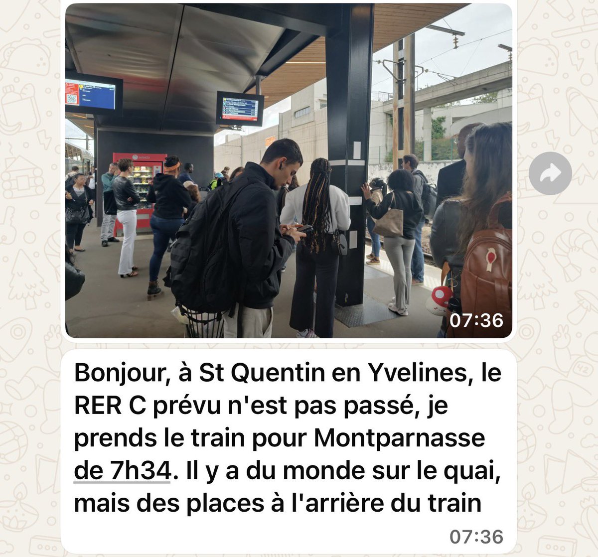 Plusdetrains's tweet photo. Défaillance constatée sur le #RERC à SQY https://t.co/O4QwT8mS0O