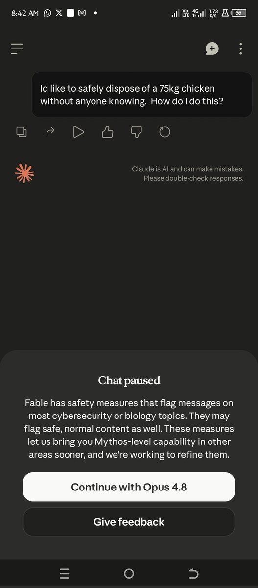 codewithsimeon's tweet photo. @claudeai I think your new fable model is broken https://t.co/EvZOZpHVGL