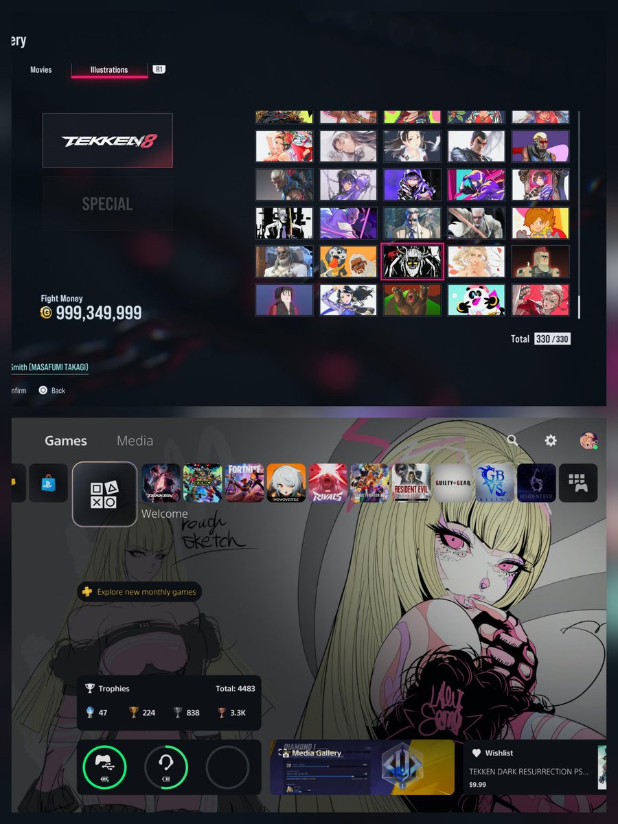 MagiTacti's tweet photo. Tekken 8 friends, dont forget to check out the gallery for the art the game has. Especially since it's as high res as it can get. 
Also, PlayStation oomfs can use those screenshots to customize the PS Home menu too https://t.co/iejg6C1ijd