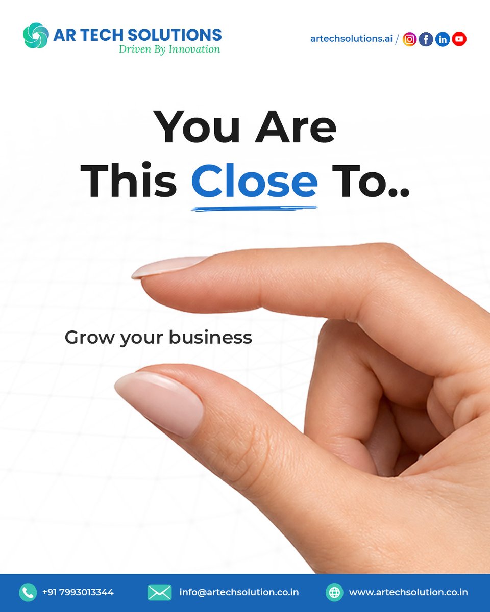artechsolutions's tweet photo. 🤏 You are this close to the business growth you deserve...
Swipe to see how close you really are. 👉

We turn small steps into BIG results. From ideas to
impact and we're with you every step of the way. 💼

Book  FREE consultation
🔗 https://t.co/5NAzbg3y2c
📞 +91 7993013344 https://t.co/RpY1yAt3XH