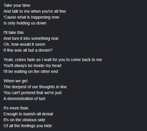 stickbar1's tweet photo. @McChiz76 My Denji POV song would be Take Your Time by Last Dinosaurs https://t.co/YKfQr99ArS