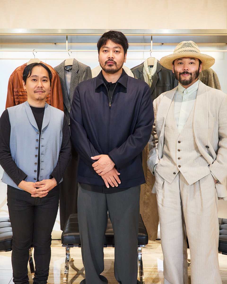 ARMANI_JAPAN's tweet photo. #GiorgioArmani
「ARMANI/Archivio」第2章のローンチを記念し、ジョルジオ アルマーニ 表参道にてトークセッションを開催。

──ゲストに小木基史氏、大月壮士氏、山﨑潤祐氏を迎え、アーカイブから厳選したルックを忠実に再現したコレクシ���ンの魅力を紐解きました。

https://t.co/xu7SPVNLri https://t.co/nnfK5WuEjW
