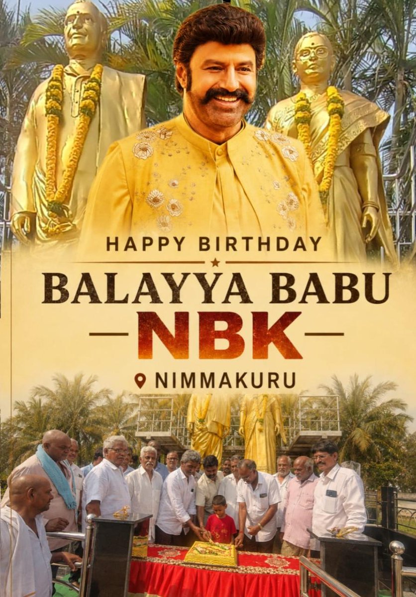TummalaChan's tweet photo. 🎂Happy Birthday NBK❤️🦁
ప్రజల గుండెల్లో చిరస్థాయిగా నిలిచిన నాయకుడు,మాస్‌కు నిర్వచనం, అభిమానులకు ఆరాధ్యుడు,మన నటసింహం నందమూరి బాలకృష్ణ గారికి హృదయపూర్వక జన్మదిన శుభాకాంక్షలు.
🔥🔥🔥 
#HappyBirthdayNBK #NBKBoss #JaiBalayya #NandamuriBalakrishna #GodOfMasses
#BolaBalayya https://t.co/nPWhTgKbBg