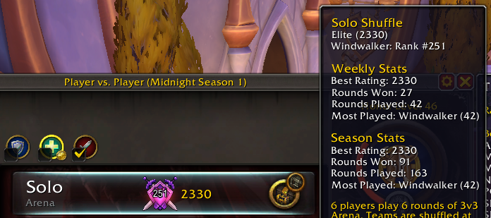 Vanqxd's tweet photo. started this gearing this character literally last week lol first pvp season since bfa, doing pretty good having lots of fun https://t.co/QuUO1FLgKo