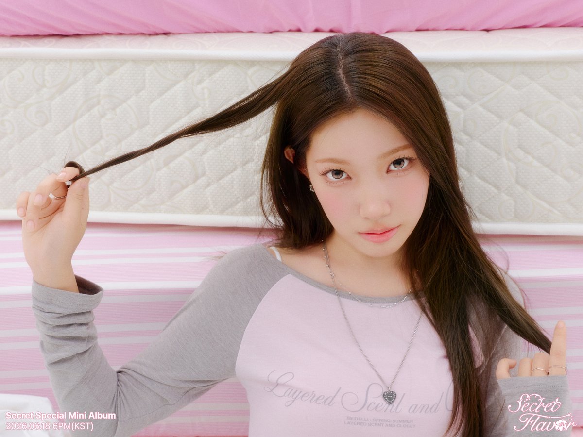 offcl_secret's tweet photo. [#시크릿]

Secret Special Mini Album 
[Secret Flavor]

🩷 CONCEPT PHOTO #1 🩷

▫️ YEBIN ▫️

2026.06.18 6PM (KST) RELEASE✔

#Secret #Secret_Flavor
#예빈 #YEBIN https://t.co/dRWUplWiBO