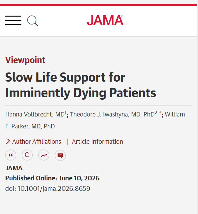 JAMA_current's tweet photo. 💬 Viewpoint: Providing restricted, undisclosed life support for imminently dying patients risks ethical and equity concerns and should be replaced with clear communication and shared acknowledgment of care limitations. 

https://t.co/BVMCvgvMvE https://t.co/1UOA0VDulF