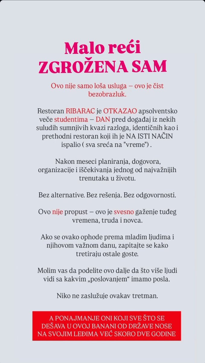 vesna54974499's tweet photo. @MiranPogacar U našem gradu Novom Sadu, posle bojkota "Index sendvič Mirjana" ovo je sledeći. Čuveni Ribarac, pa da ga učinimo još poznatijim,
 Hvala onome ko podeli. https://t.co/yesaPksptG