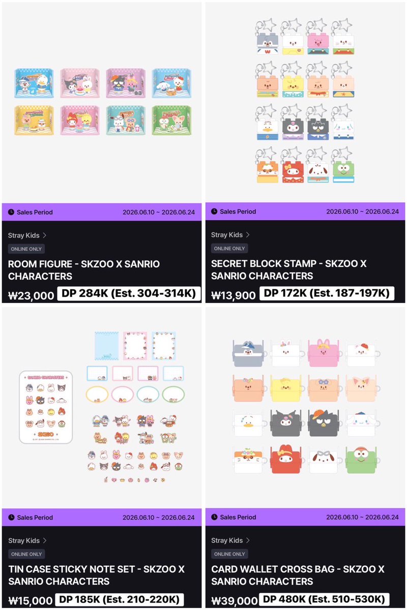 shinepixies_go's tweet photo. 🧚 [INA GO] SKZOO X SANRIO CHARACTERS - ONLINE MERCH 🧚

📍Harga di foto = harga DP dan estimasi bersih INA

💸 DP FULL/75%/50%
*details ada di form

—-

✅ 1 POB PER 20K WON
✅ GO LINE
✅ POB SORTIR
✅ FREEBIES
✅ PELUNASAN 🍊

📅 22/06/2026

🏠 JAKARTA

ORDER FORM: https://t.co/xdPZs4P1S5