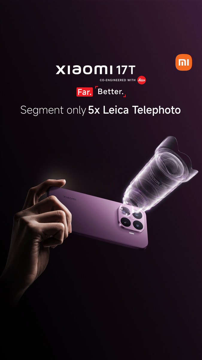 stufflistings's tweet photo. Today, I'm giving away the Xiaomi 17T

To participate:

1. Like this post
2. Quote repost using #winXiaomi17T #Xiaomi17T #FarBetter
3. Tell me the color team you are on - Team Black, Team Blue, or Team Violet
4. Tell me the Leica mode you prefer - Leica Authentic or Leica Vibrant

Happy winning ❤️

Note: Multiple entries are strictly not allowed. Please make sure to follow all the rules.