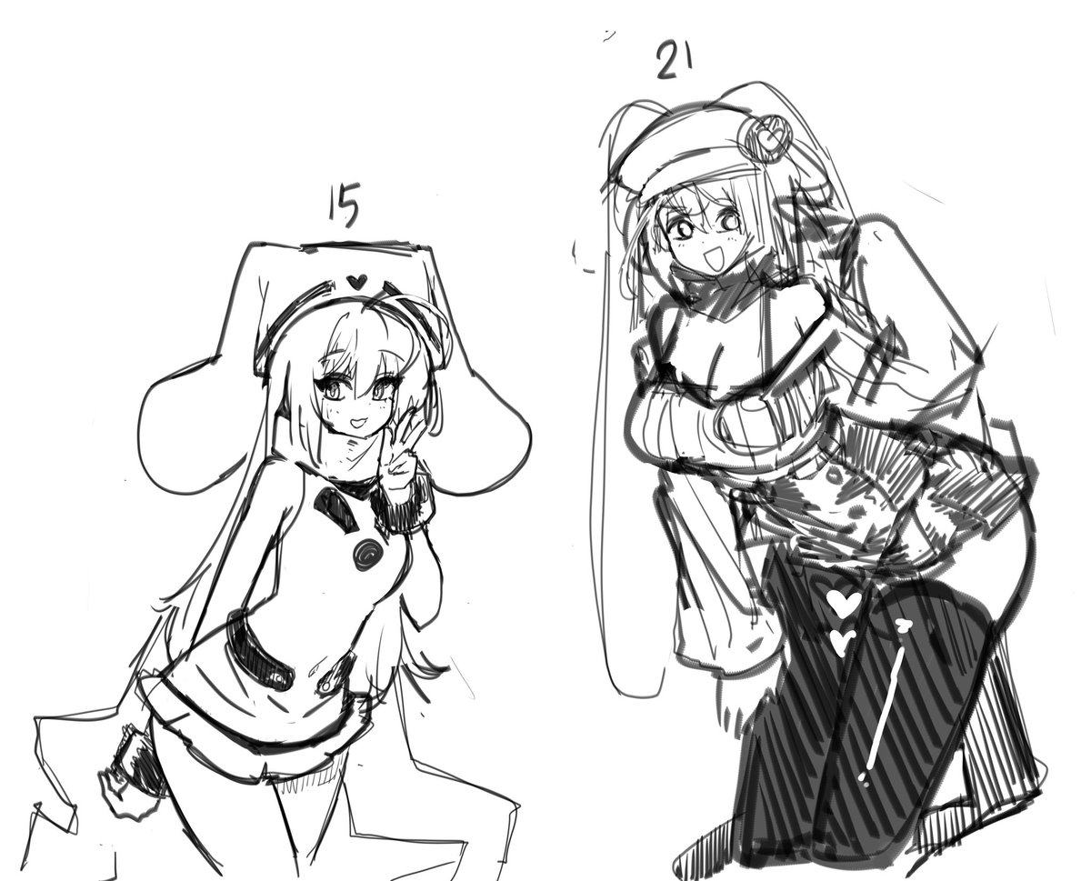 Boldblade's tweet photo. my OC Meen
Classic design vs. today’s design. I had to add age because she’s grown up now… me too. https://t.co/WKHMRKivIv
