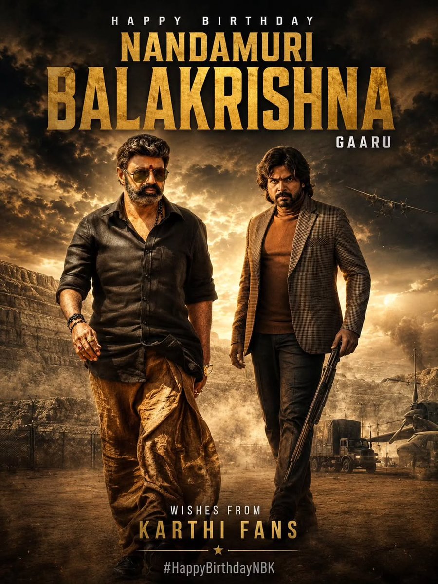 Karthi_AIKFC's tweet photo. Birthday wishes to the Man of Masses, Shri Nandamuri Balakrishna Gaaru🌟

Wishing you good health, happiness, and many more successful years ahead!

Wishes from @Karthi_Offl anna fans ❤️

#HappyBirthdayNBK #JaiBalayya #Sardar2 https://t.co/QV1KL1UkrQ