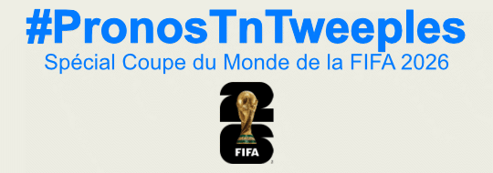 MW_A's tweet photo. Les #PronosTnTweeples spécial Coupe du Monde 2026 sont enfin là !

En plus des pronos classiques et du bracket challenge, il y aura le retour des pronos spécial matchs de la Tunisie et une 🆕 nouveauté : un Survival Game !

Pour ℹ️ &amp; participer 👉 https://t.co/wCULNpPjP2 https://t.co/2vnJTobUHW