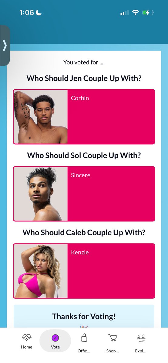 Blndehairedbrat's tweet photo. Who did you guys vote for tonight?? https://t.co/DSZDJ7fesj
