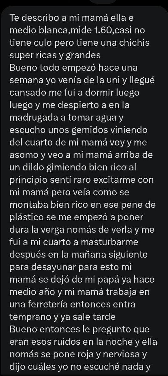 Confesion1ncest's tweet photo. Seguir nos cuenta la rica experiencia que tuvo con su madre, nos manda una foto de las ricas tetas de su madre. #incestohijomamá #incesto https://t.co/aPCHN2oL2y