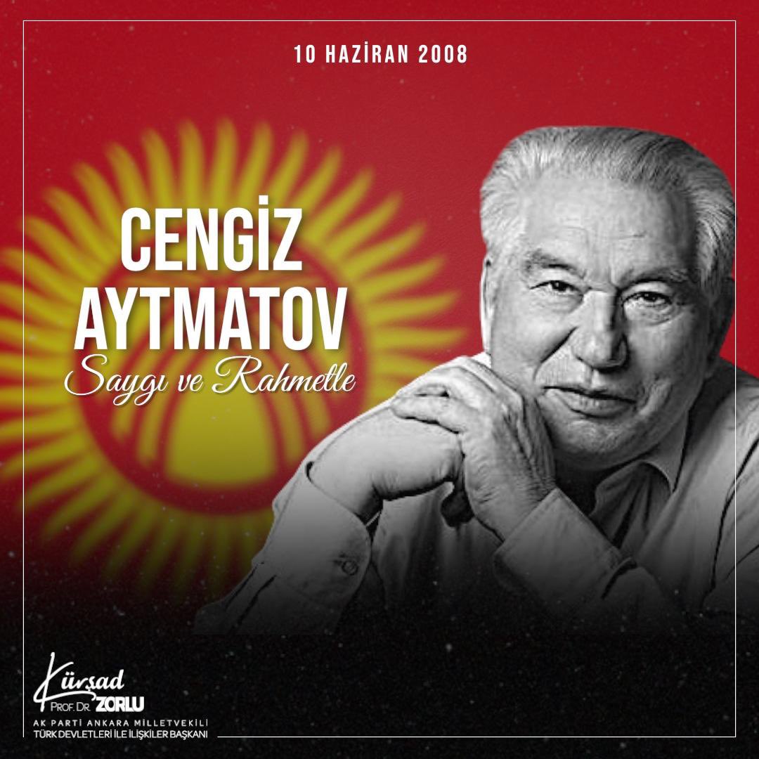 zorlu77's tweet photo. 10 Haziran 2008’de aramızdan ayrılan Türk dünyasının büyük yazarı Cengiz Aytmatov’u saygı, rahmet ve özlemle anıyoruz.

Eserleriyle insanlığın ortak değerlerini, bozkırın ruhunu ve Türk kültürünün derinliklerini dünyaya tanıtan Aytmatov, kalemiyle nesiller boyunca yaşamaya devam edecektir.

Ruhu şad olsun! #CengizAytmatov
