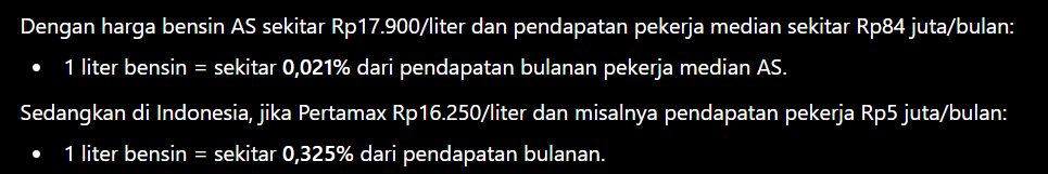 RezzaVgnc's tweet photo. sampailah kita di harga besnsin yg beda tipis sama AS tp pendapatan beda jauh https://t.co/HvOvhJoFnl