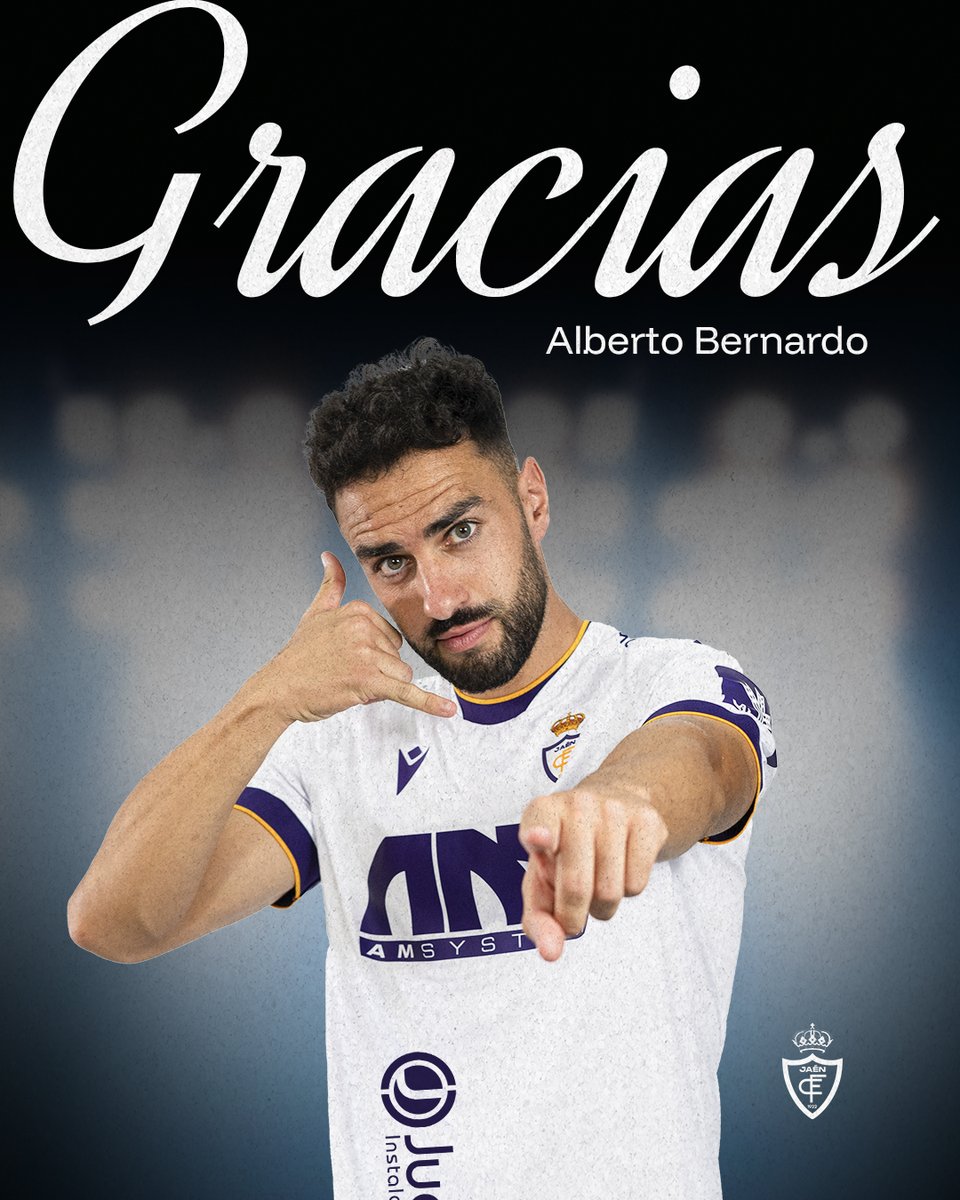RealJaenCF's tweet photo. 𝗔𝗹𝗯𝗲𝗿𝘁𝗼 𝗕𝗲𝗿𝗻𝗮𝗿𝗱𝗼 continuará su carrera en otro club tras la finalización de su contrato con el Real Jaén CF 👋🏻 

El club le da las 𝗴𝗿𝗮𝗰𝗶𝗮𝘀 𝗽𝗼𝗿 𝘀𝘂 𝘁𝗿𝗮𝗯𝗮𝗷𝗼 𝘆 𝗽𝗿𝗼𝗳𝗲𝘀𝗶𝗼𝗻𝗮𝗹𝗶𝗱𝗮𝗱, y le reconoce su 𝗽𝗲𝗿𝘀𝗼𝗻𝗮𝗹𝗶𝗱𝗮𝗱 𝘆 𝗰𝗮𝗿𝗮́𝗰𝘁𝗲𝗿 en los momentos más duros y complicados de la temporada 👏🏻 

Un 𝗮𝘀𝗰𝗲𝗻𝘀𝗼 𝘆 𝘁𝗿𝗲𝘀 𝗴𝗼𝗹𝗲𝘀 (entre ellos el que supuso la importante victoria en el campo del UCAM) para el futbolista de Sonseca en su año de blanco ⚽️ 

Mucha suerte 🍀

#AlbertoBernardo #RJ2627