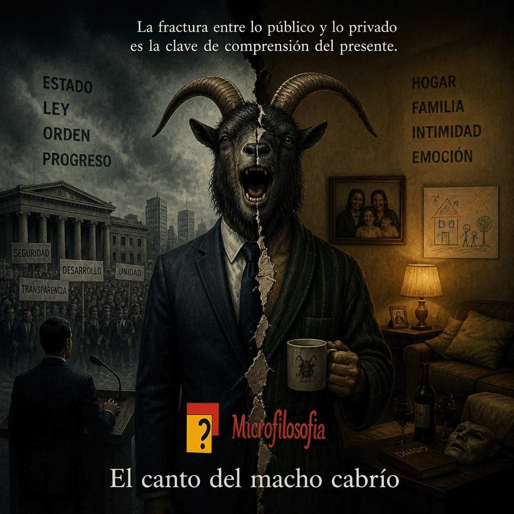 MCFilosofia's tweet photo. "La fractura entre lo público y lo privado es la clave de comprensión del presente."

El canto del macho cabrío
https://t.co/nOkqwGDMda https://t.co/iZuCLKXtwY