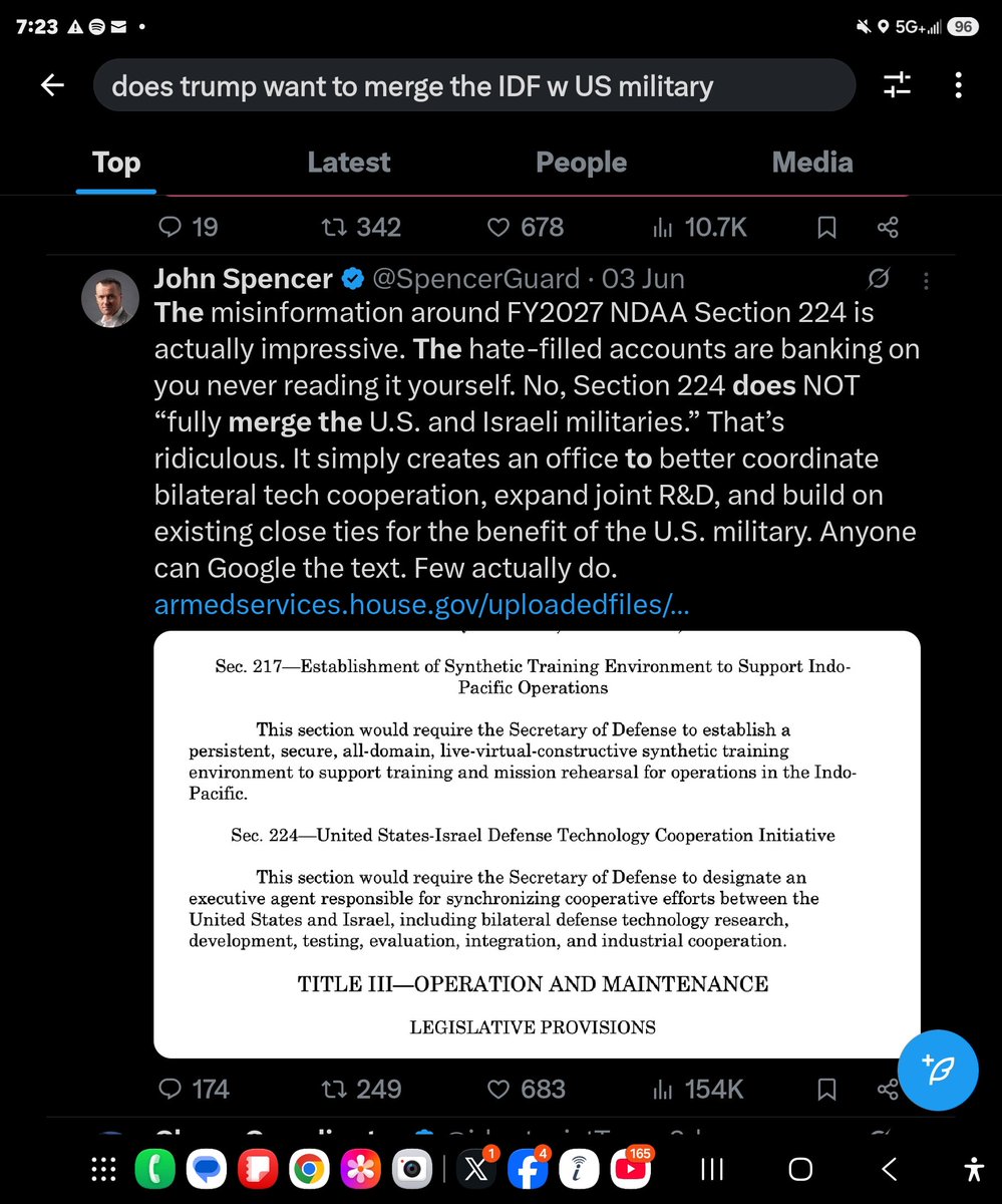 mskelley6's tweet photo. @FmrRepMTG No where does it suggest "merging the two militaries together".  I'm sorry but, your just engaging in internet propaganda. https://t.co/DAy2nQfSKn