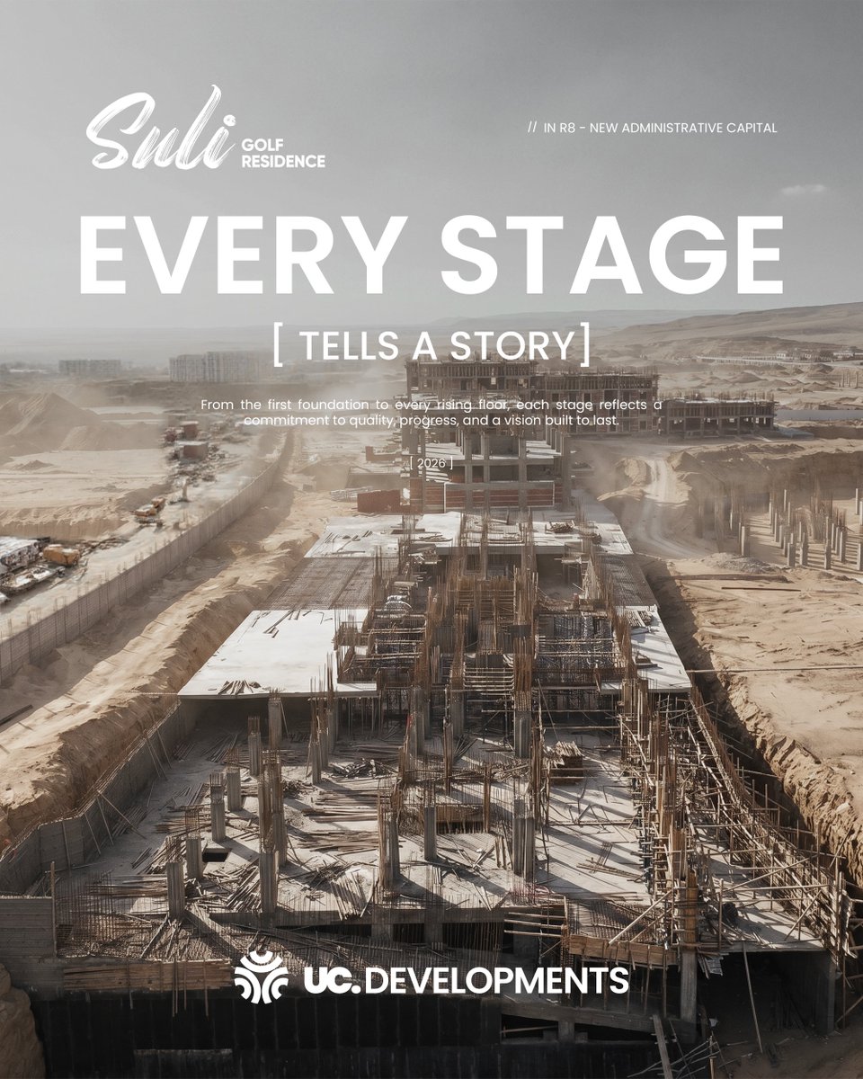 DevelopmentsUc's tweet photo. From the first foundation to every rising floor, each stage reflects a commitment to quality, progress, and a vision built to last.
At Suli Golf Residence, every milestone brings the community one step closer to life.
#UC_Developments https://t.co/tr6pnGj2xy