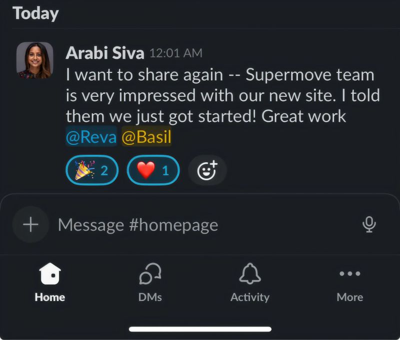 revaharke's tweet photo. Feedback like this is a good reminder that the small details matter.

Supermove is an a16z-backed platform used by 1,000+ moving companies across the US.

The website revamp was built around their move upmarket into enterprise and the next stage of the company. https://t.co/wImkqeXUyz