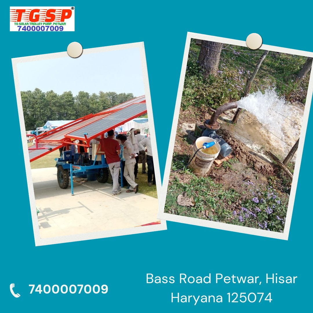 tg_solarpump's tweet photo. खेत में सौलर ट्रॉली पंप लगवाएं व ऊर्जा बचाएं
अधिक जानकारी के लिए संपर्क करें
TGSP SOLAR PUMP
7400007009, 7419907001
TGSP SOLAR TROLLEY
#solarenergysystem
#tgsolarpump
https://t.co/8RIki3tah0…
For more information go to the website
https://t.co/NCfOJtOACT https://t.co/0bXXy0e4cV