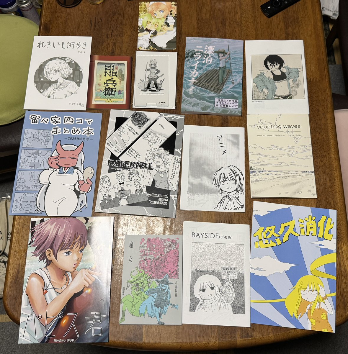 TotsugekiLaser's tweet photo. コミティア156 戦利品

今になって、やっとですみません（白目）
コミティアお疲れ様でした！！

画像4枚目はコミティアとは別にしおしおさんから頂きました東方の同人誌
本当にありがとうございます！！ https://t.co/GNpv66RhYJ