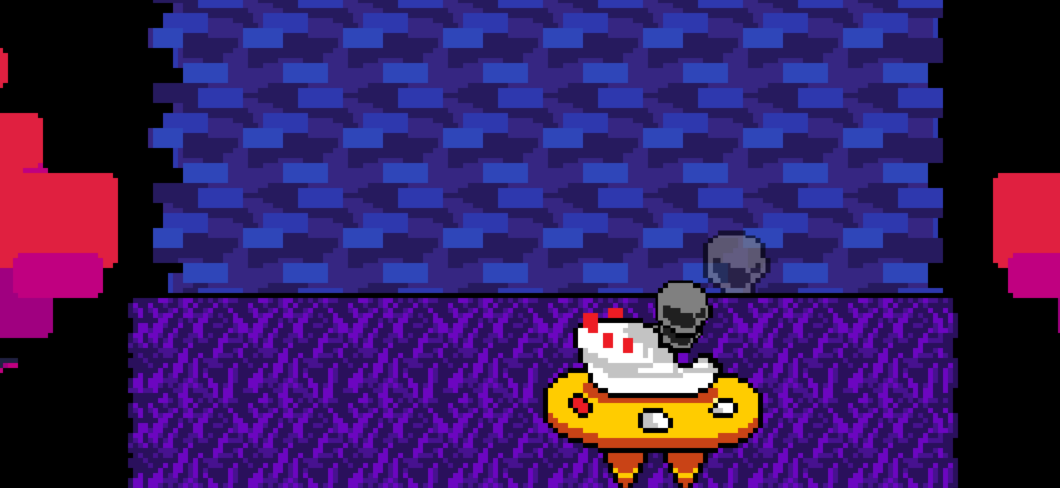 dailytobytrivia's tweet photo. The swamp area in Deltarune Chapter 5 reuses the same tileset from Chapter 1 for the grass and bricks. https://t.co/x5BTz3sk89