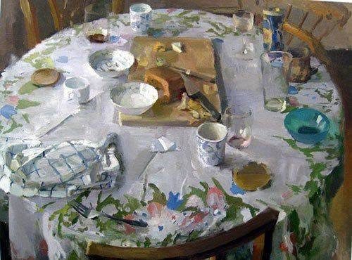 The_Art_Guide's tweet photo. Breakfast is now a memory and what's left behind is a beautifully rendered work of light and color by Hawaian based artist Laura Swytak. https://t.co/gnaTDUARZn