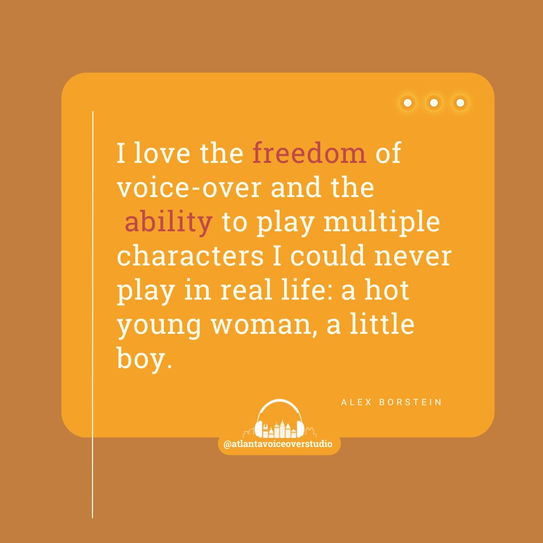 ATLVOStudio's tweet photo. Freedom to play any character is such a gift to any actor
#vo #voiceover #voiceoverartist #ga #voiceactor #studio #voicestudio #atl #voiceovers #volife #voiceoverlife #voiceoverwork #votalent #mikestoudt #voicetalent #voiceovertalent #atlanta #vocoach #voiceovercoach #heidirew https://t.co/GXNsusyDgP