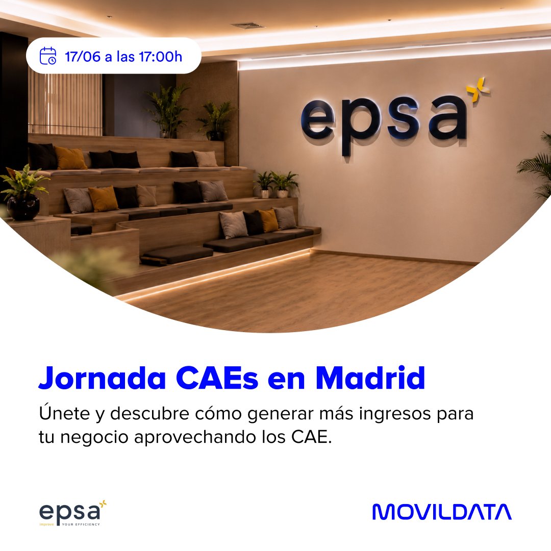 movildata's tweet photo. ¿Cuánto dinero podría generar tu flota gracias a los #CAE?

Descúbrelo con Miguel Arjona de  EPSA y Movildata cómo funcionan, cómo se tramitan y cuánto dinero puedes ganar con ellos. Cóctel networking al final y plazas limitadas.

¡Reserva la tuya ya!  https://t.co/lWPZDcozmW https://t.co/4zDGoYW0V3