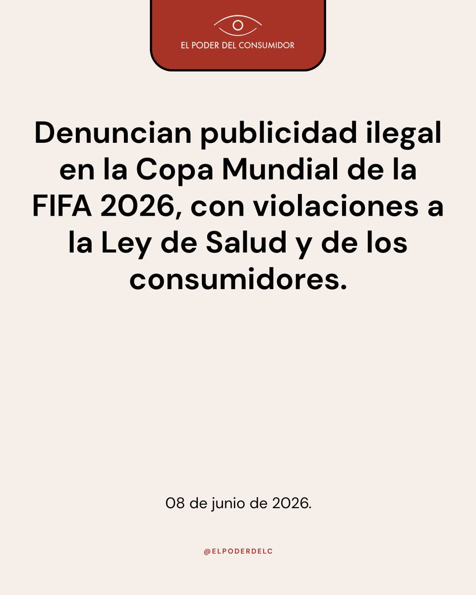 actuaporlasalud's tweet photo. En México, 1 de cada 3 casos nuevos de diabetes se debe al consumo de bebidas azucaradas; sin embargo, se ha permitido que empresas como Coca-Cola aprovechen el contexto de la #CopaMundialFIFA para promocionar sus productos y violando el Reglamento de la Ley General de Salud en Materia de Publicidad.

https://t.co/LUObM8Hx0H