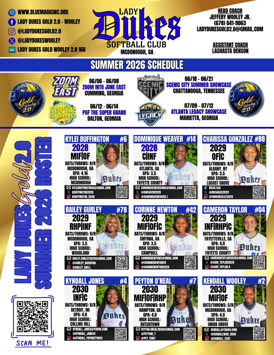 LadyDukesWooley's tweet photo. Summer 2026 Roster! 🔥 https://t.co/5bfvPEXz5n